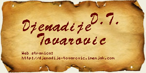 Đenadije Tovarović vizit kartica
